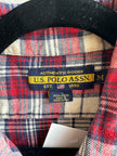 Vintage Ralph Lauren Red and Navy Cotton Flannel | Size Medium