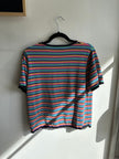 Vintage 90s Striped Colourful Knit T-Shirt | Size Medium