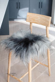 Natural Dark Grey Icelandic Sheepskin Chair Pad