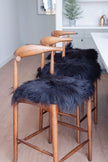 Black Icelandic Sheepskin Chair Pad