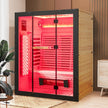 (Open Box) Top Seller-2025 Model-Costway- Premium 3-4 Person Full Spectrum Sauna With Red Light And Himalayan Salt Bar- Fully Loaded-App Controlled-Low EMF