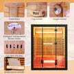 (Open Box) Top Seller-2025 Model-Costway- Premium 3-4 Person Full Spectrum Sauna With Red Light And Himalayan Salt Bar- Fully Loaded-App Controlled-Low EMF