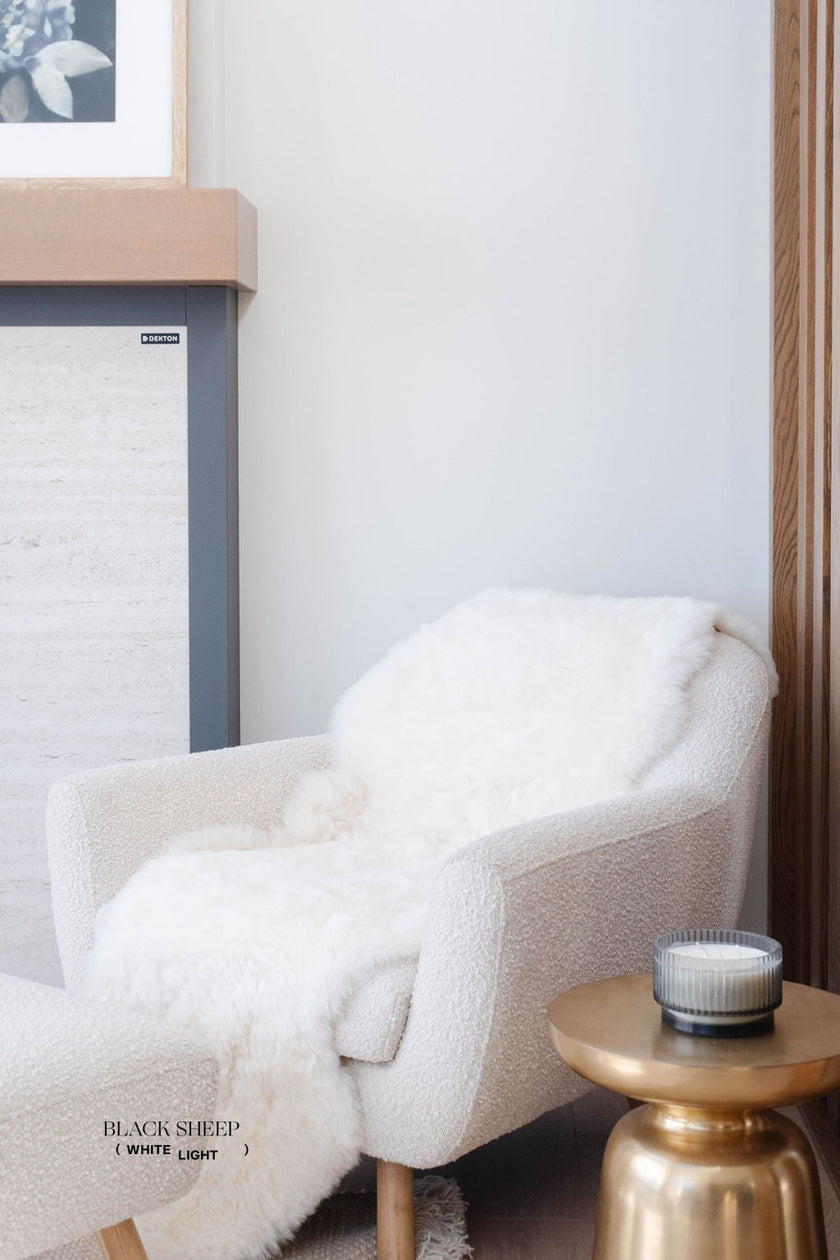 Shorn White Double Icelandic Sheepskin