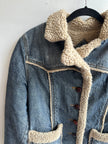 Vintage Sherpa Lined Denim Jacket | Size M