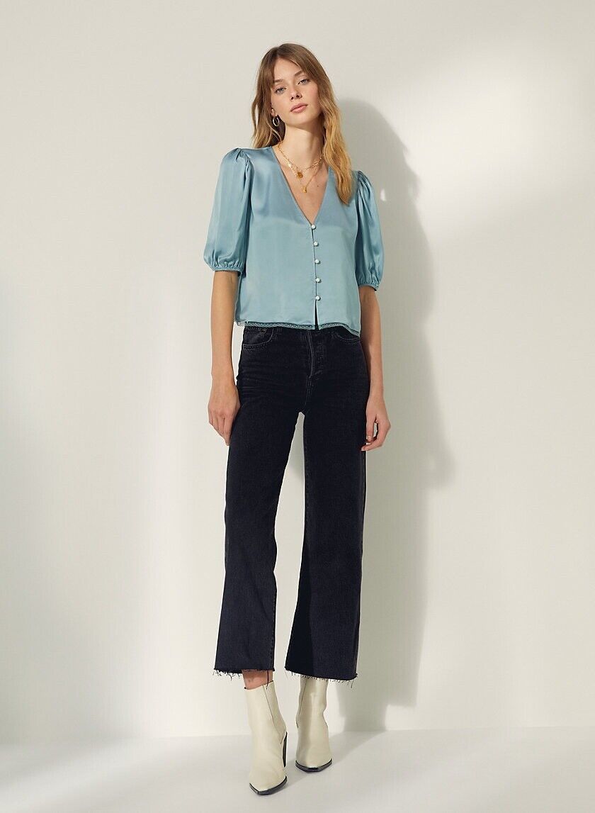 Wilfred Black Bria Balloon Sleeve Top