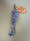 Raw Earth Macrame Blue Key Chain