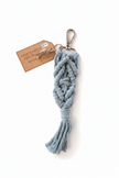 Raw Earth Macrame Teal Key Chain