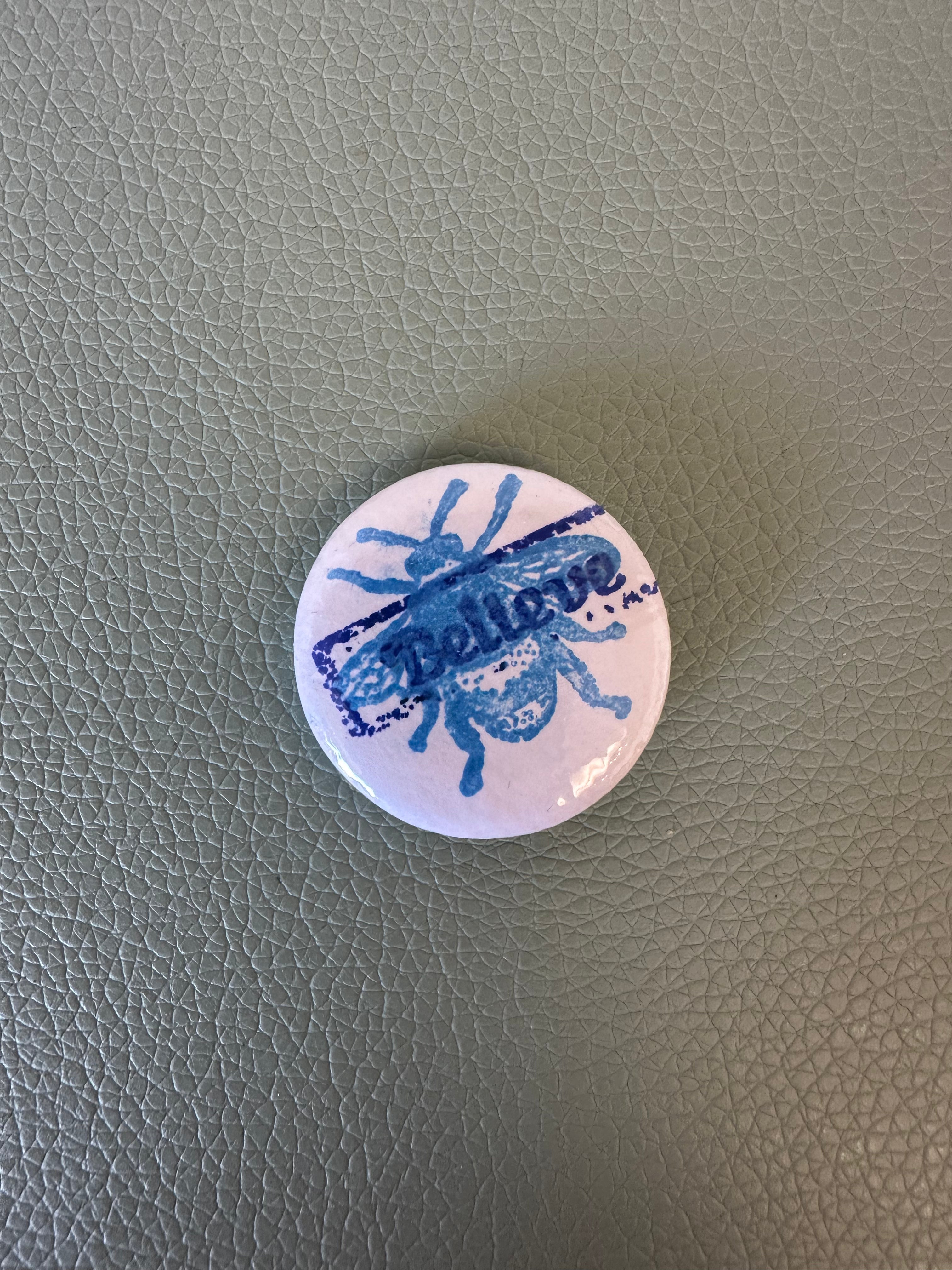 Nicole Heely Blue Bumble Bee Believe Pin
