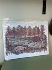 Kimboho Art Print Pink Riverbank 14” x 11”