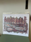 Kimboho Art Print Pink Riverbank 14” x 11”