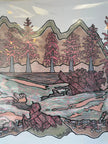 Kimboho Art Print Pink Riverbank 14” x 11”