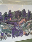 Kimboho Art Print Purple Cougar 14” x 11”