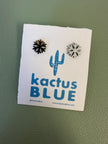 Kactus Blue - Silver Snowflake Stud Earrings