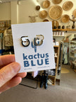 Kactus Blue - Sparkly Dainty Silver Hoop Earrings