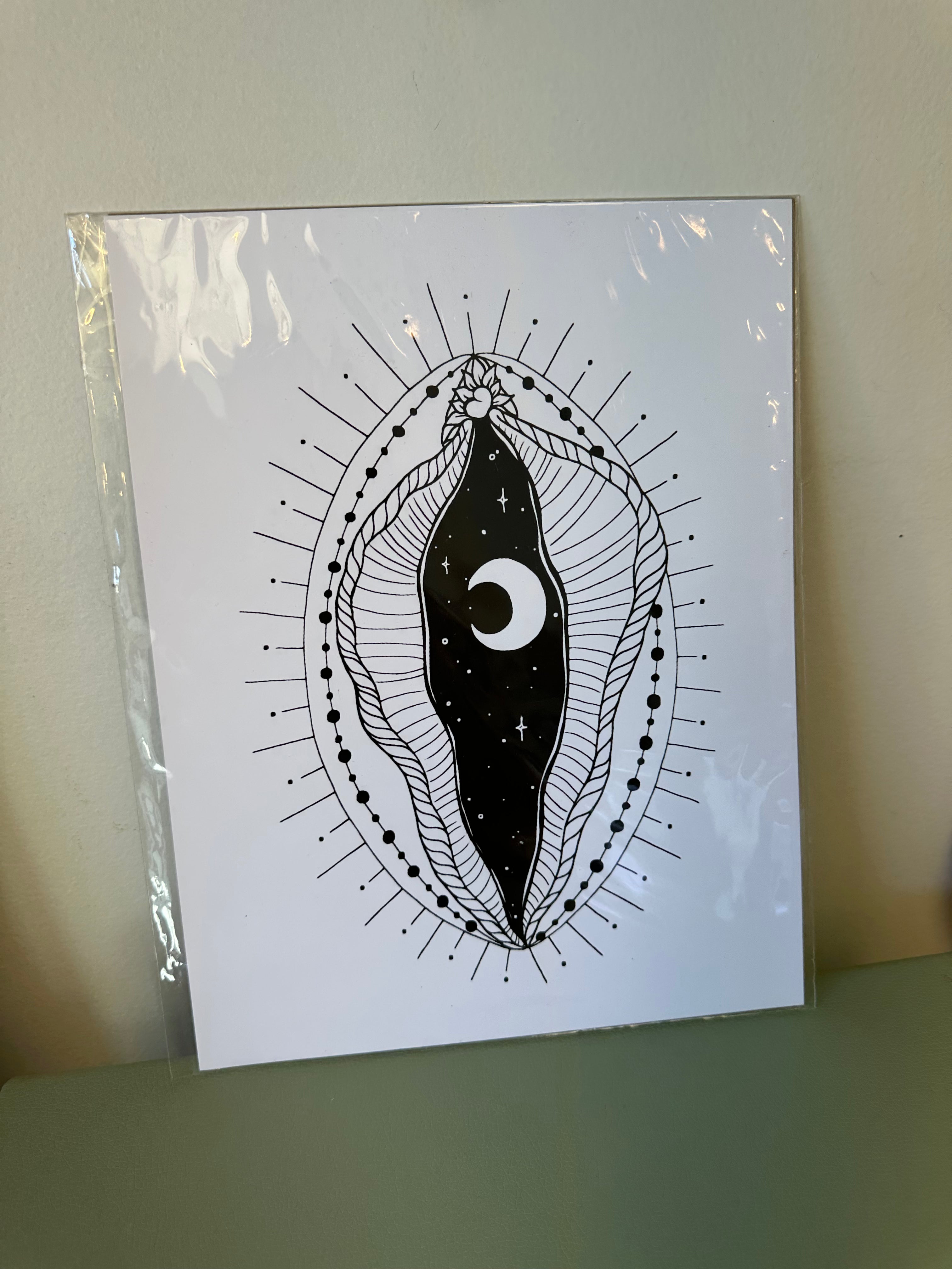 Meli The Lover - Yoni Moon Art Print