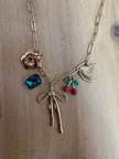 Kactus Blue - Cherry Charm Necklace