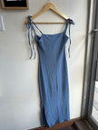 Light Blue Tiered Ruffle Maxi Dress | Size Small