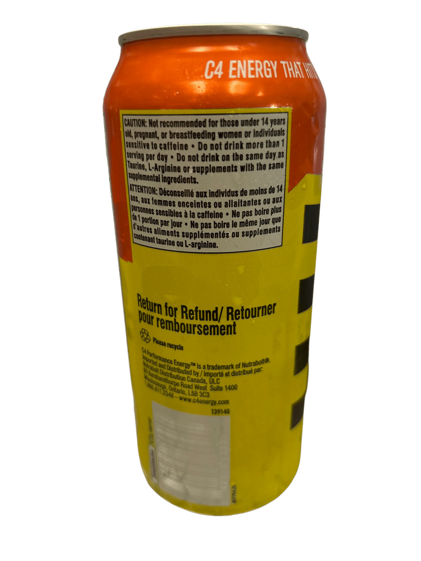 C4 Performance Energy Zero Sugar Orange Slice 473ML