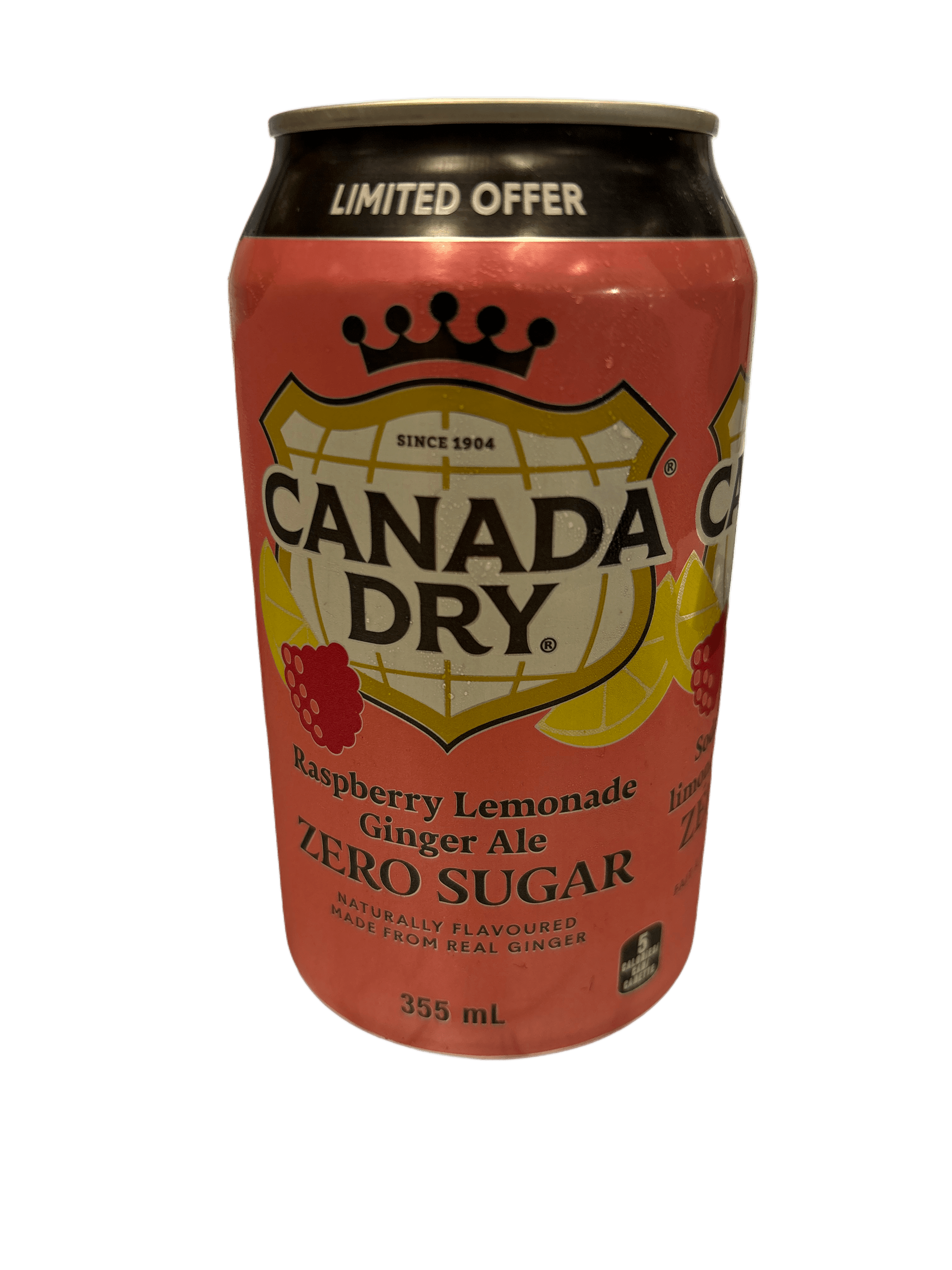 Canada Dry Zero Sugar Raspberry Lemonade Ginger Ale 355ML