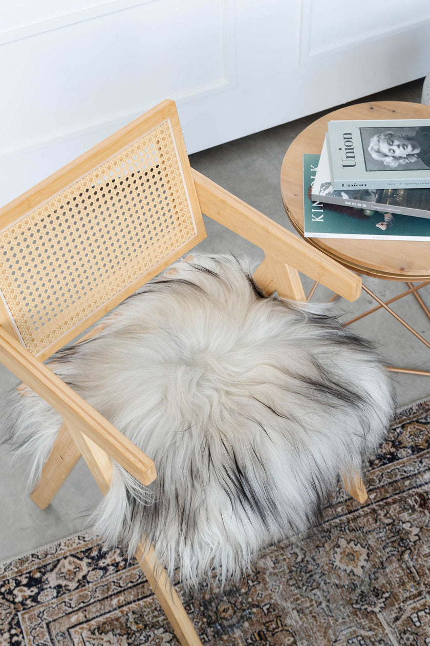 Natural Light Grey Icelandic Sheepskin Chair Pad