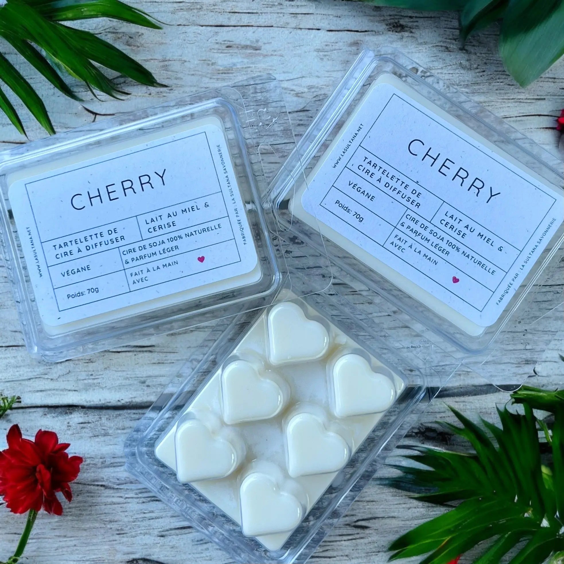 Fondant de cire CHERRY lait de miel et cerise