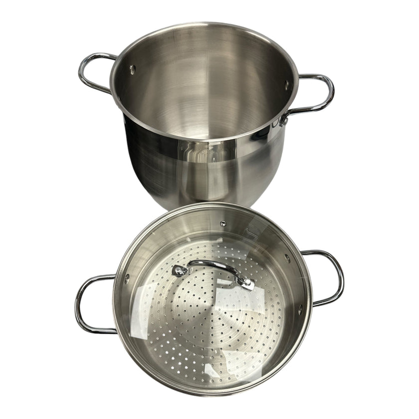 TAYEB Couscoussier Pot Stainless Steel Steamer 12L