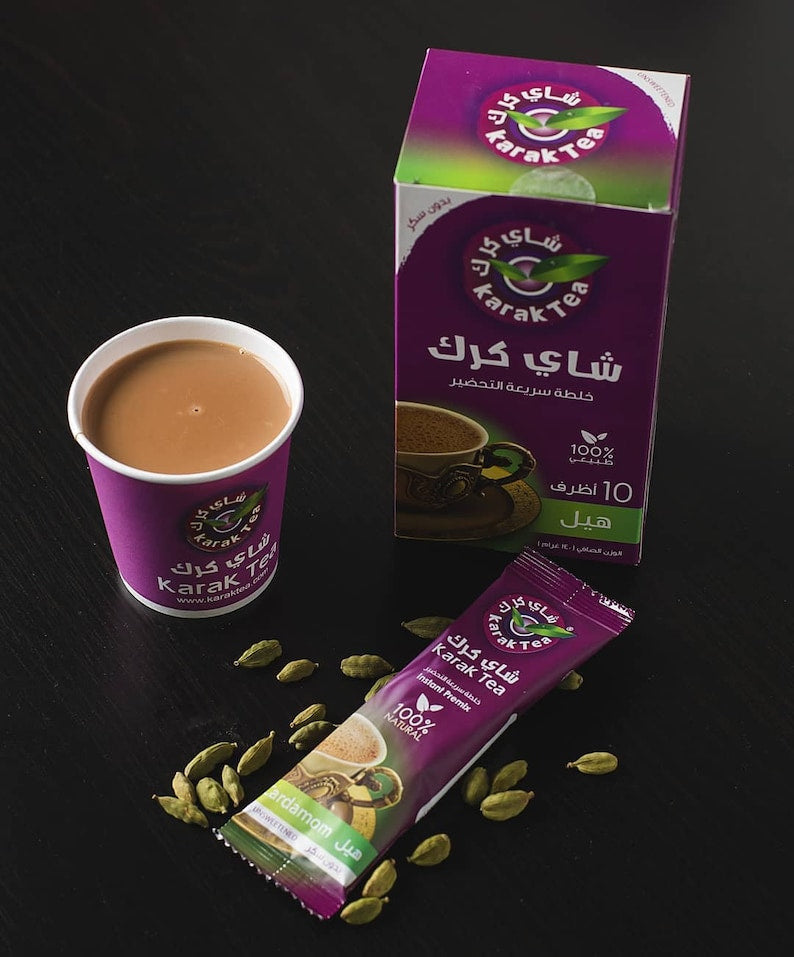 Karak Tea Instant Premix with Cardamom unsweetened - 10 x 20g Sachets