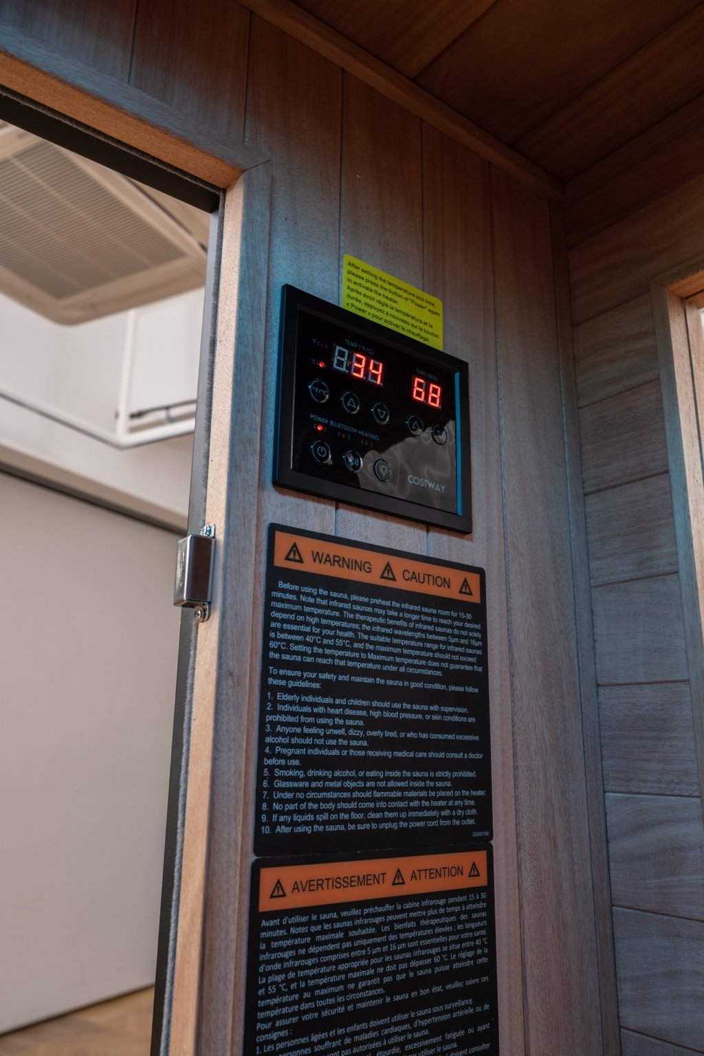 PREORDER SEPTEMBER 2026 - *NEW* 2026 Model-Premium Series-Costway 2-Person Dual Therapy Full Spectrum Infrared Sauna with Red Light Panel($900 Value), WiFi App Control, Chromotherapy & Bluetooth – Okoume Wood- Fully Loaded Indoor Spa