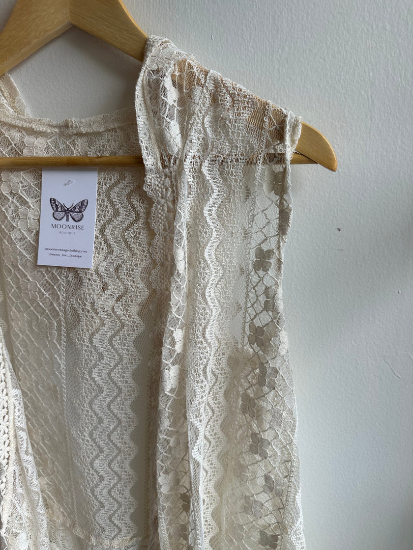 Lace Vest with Hood | Size Medium/Large