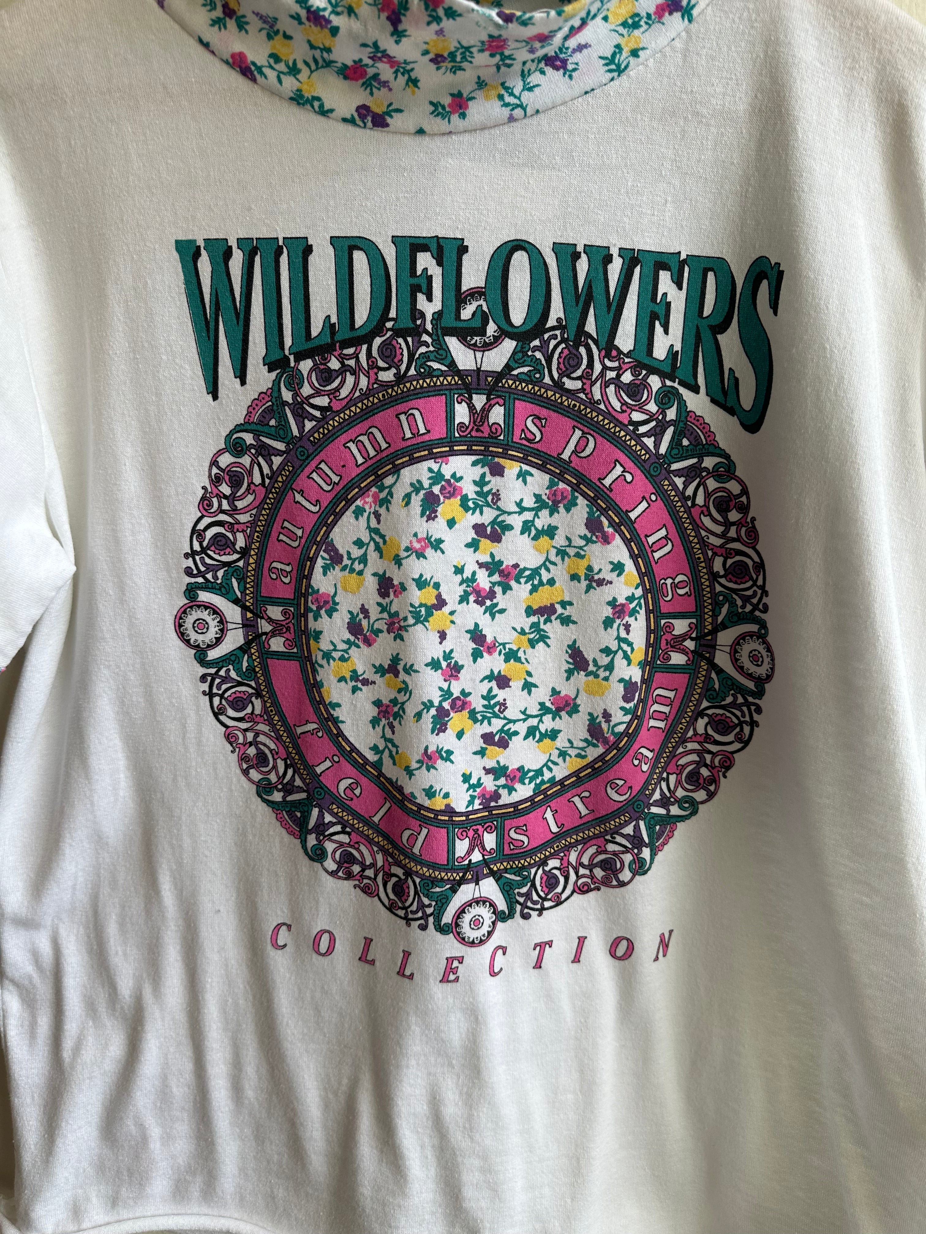 Vintage 90s Wildflowers Graphic T-Shirt | Size Large