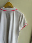 Vintage 2000s Ralph Lauren White + Pink Polo Shirt | Size XL