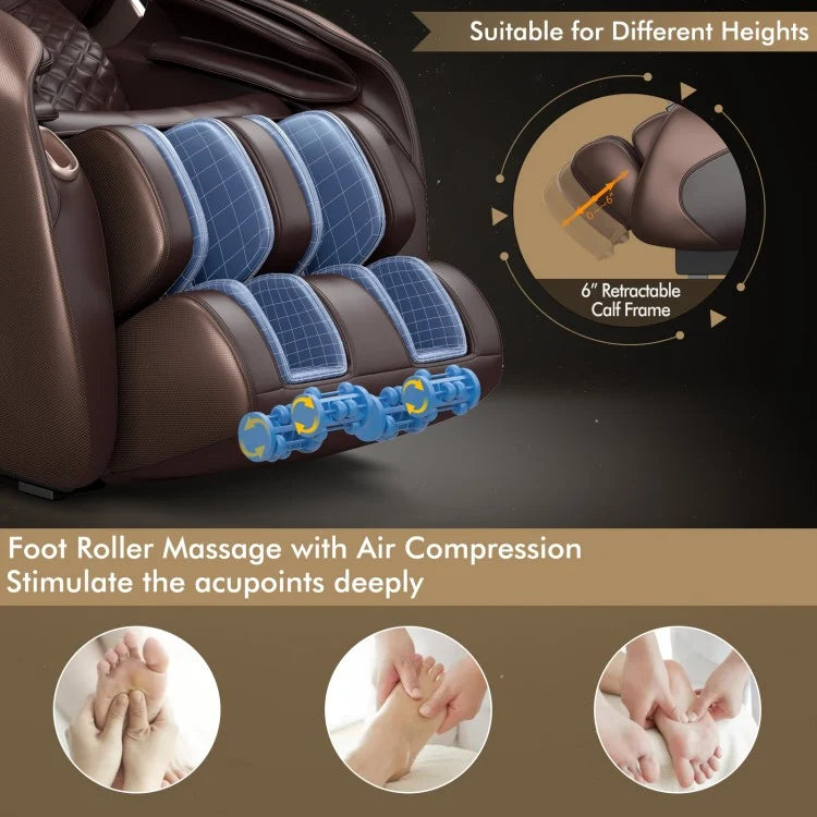 PREORDER-Demo unit - COSTWAY - JL10003WL - Relaxacare Special Buy-Full Body Zero Gravity L-Track Massage Chair Recliner With Voice Control