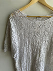 Vintage 80s Heather Nicole Stretchy Lace T-Shirt | Size Large