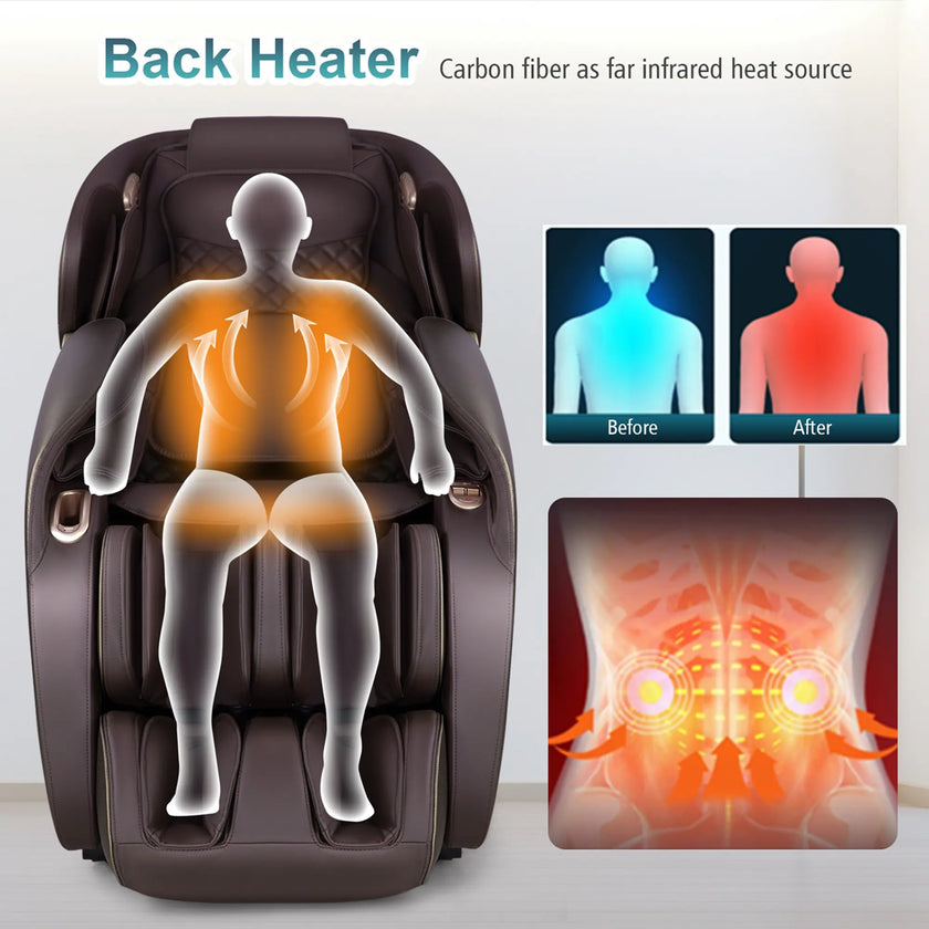 PREORDER-Demo unit - COSTWAY - JL10003WL - Relaxacare Special Buy-Full Body Zero Gravity L-Track Massage Chair Recliner With Voice Control