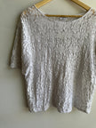 Vintage 80s Heather Nicole Stretchy Lace T-Shirt | Size Large