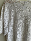 Vintage 80s Heather Nicole Stretchy Lace T-Shirt | Size Large
