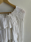 Vintage Off The Shoulder Flowy Boho Long Sleeve | Size Large