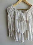 Vintage Off The Shoulder Flowy Boho Long Sleeve | Size Large