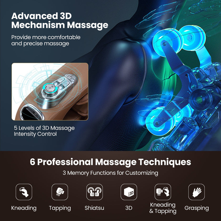 Costway-SL Track 3D Full Body Massage Chair, Zero Gravity-Active Thai Stretch, Chiro Twist, 3D foot Massage-Jl10030 Fully Loaded