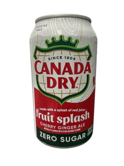 Canada Dry Fruit Splash Cherry Ginger Ale sans sucre 12OZ