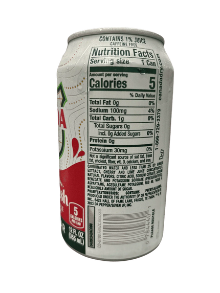 Canada Dry Fruit Splash Cherry Ginger Ale sans sucre 12OZ