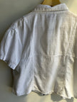 Vintage Cotton Ginny Zip Up White T-Shirt | Size XL