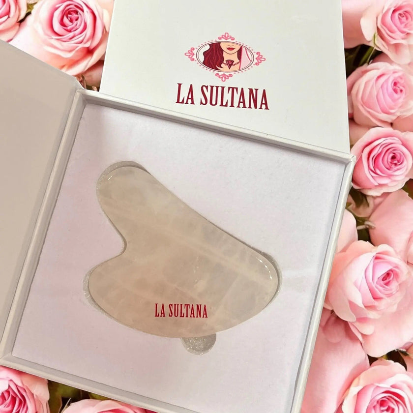 Pierre Gua Sha en quartz rose