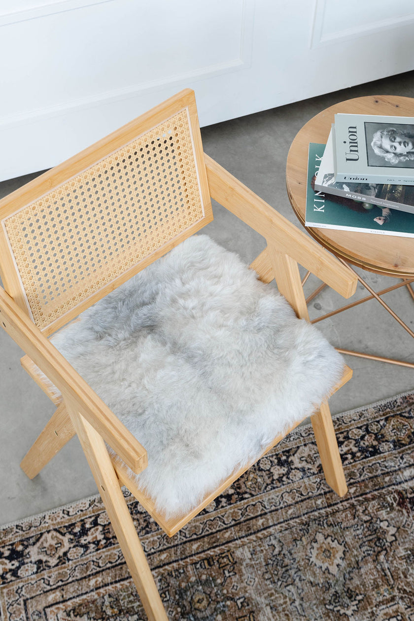 Shorn Grey Icelandic Sheepskin Chair Pad