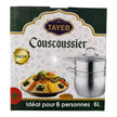 TAYEB Couscoussier Pot Stainless Steel Steamer 6L