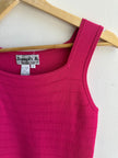 Vintage Joseph A Knit Ribbed Tank Top | Berry | Size Small
