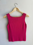 Vintage Joseph A Knit Ribbed Tank Top | Berry | Size Small