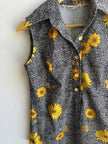 Vintage 1960s Daisy + Plaid Skirt Set | Size 8