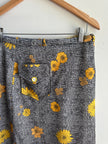 Vintage 1960s Daisy + Plaid Skirt Set | Size 8