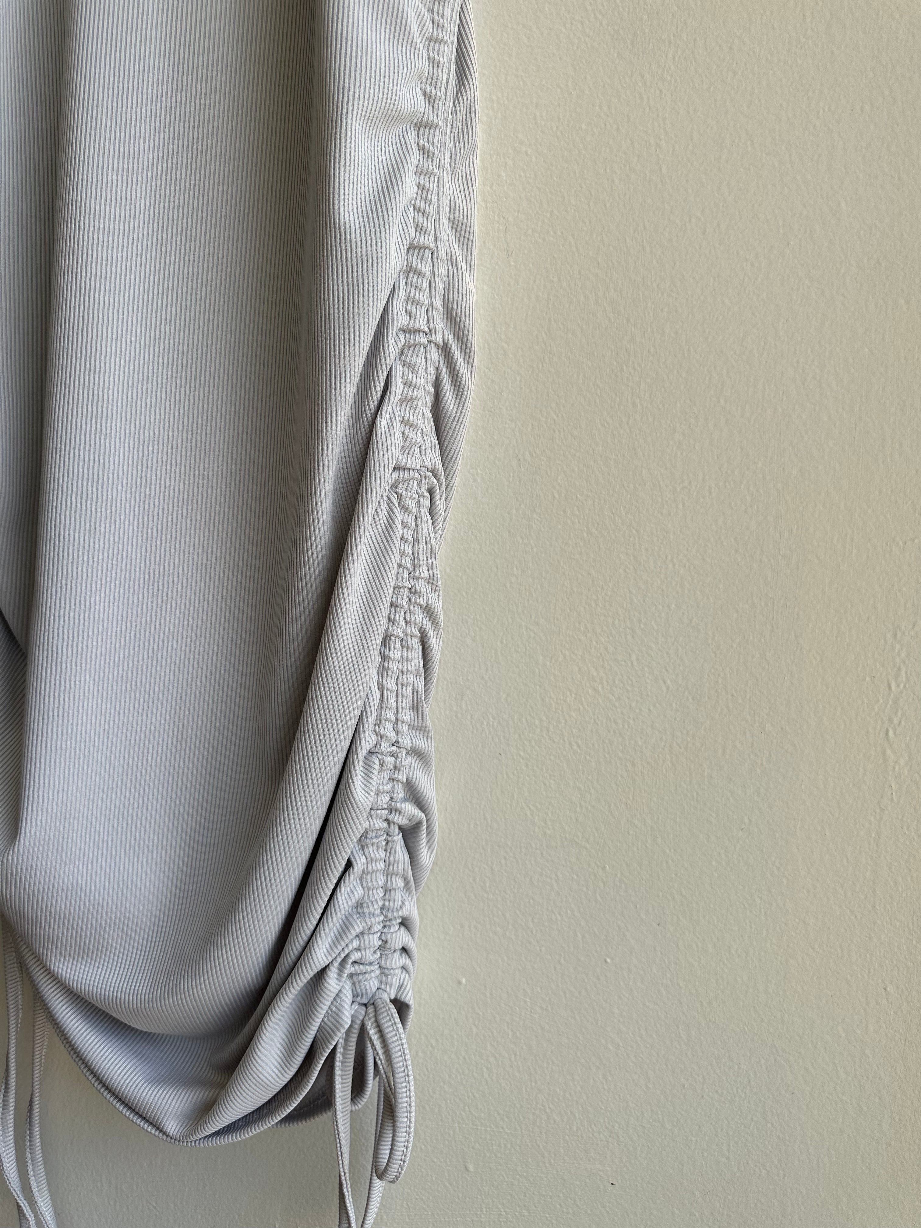 Kelsey Side Tie Body Con Dress | Size Small | Grey